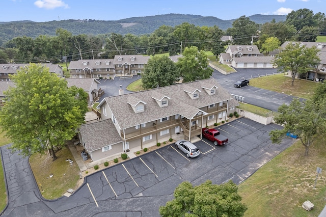 aerial view featuring a mountain view