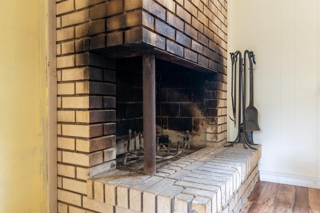 interior details with wood-type flooring