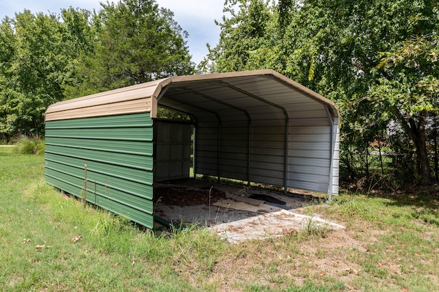 view of outdoor structure with a carport