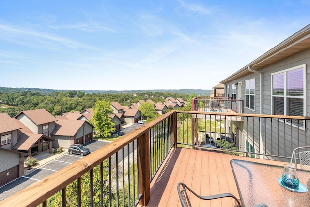 deck featuring a residential view