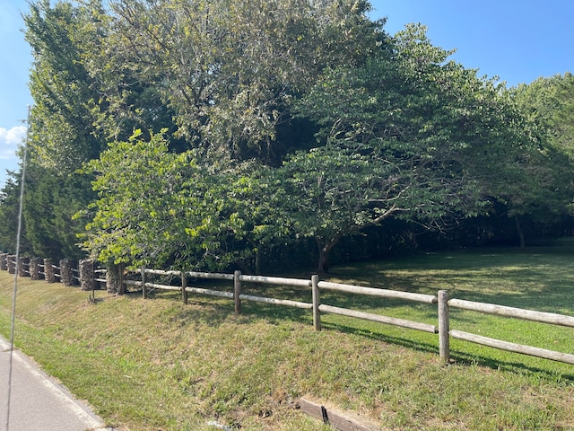 view of yard with a rural view