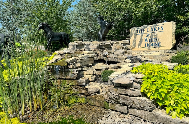 view of community sign