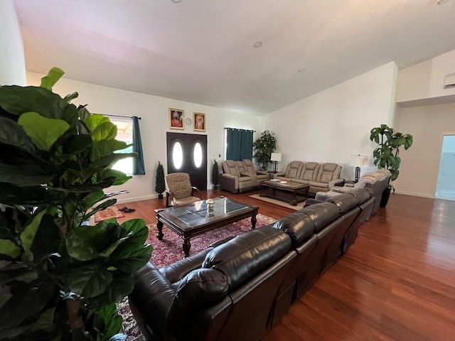 living room with wood-type flooring