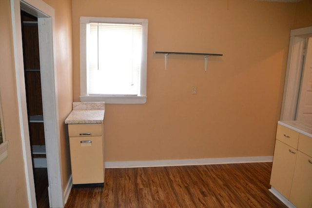 interior space featuring dark hardwood / wood-style flooring