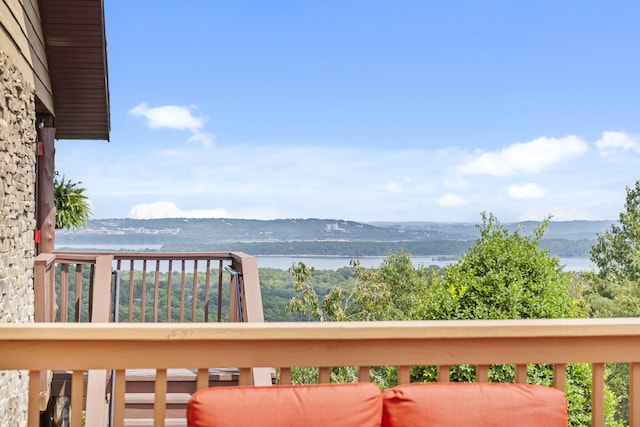 property view of water featuring a mountain view