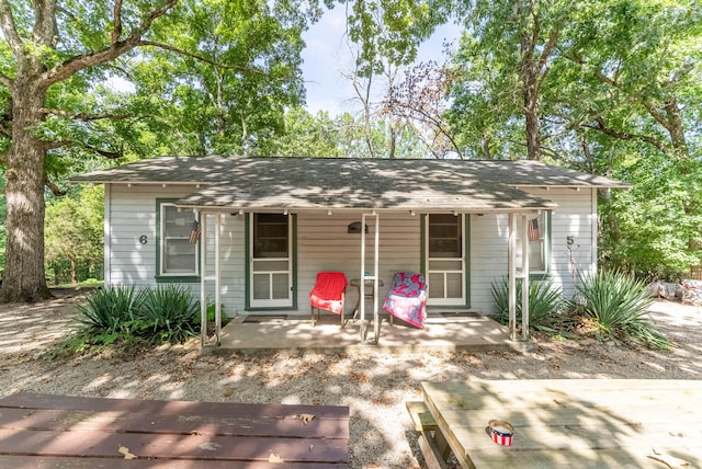 view of front of home with a porch