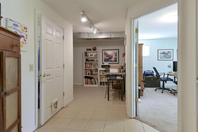 22016 Waters Edge Dr, Shell Knob, MO 65747 - hall with rail lighting and light tile patterned floors