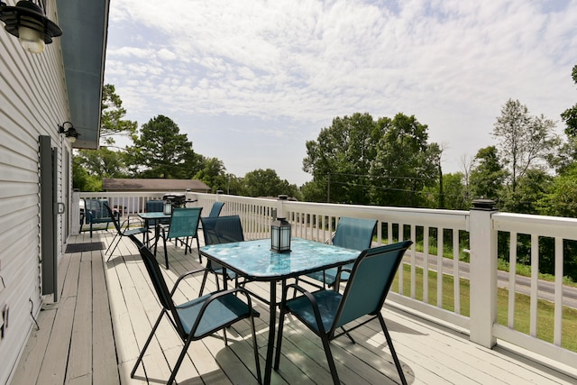 view of wooden terrace