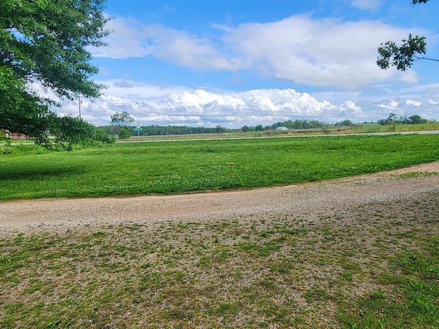 exterior space with a rural view