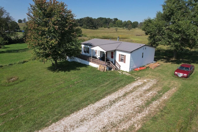 bird's eye view featuring a rural view