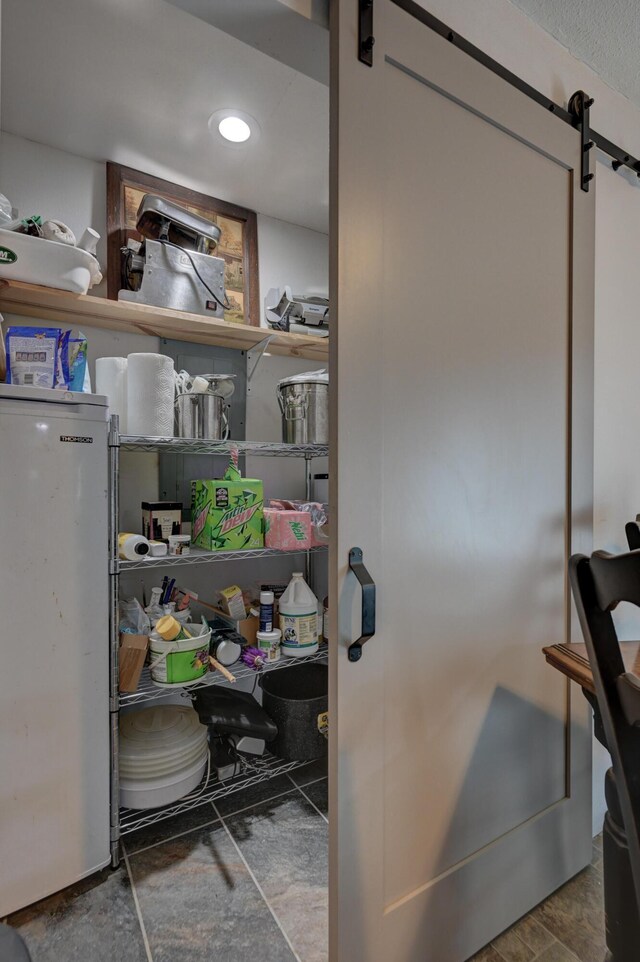 view of storage area