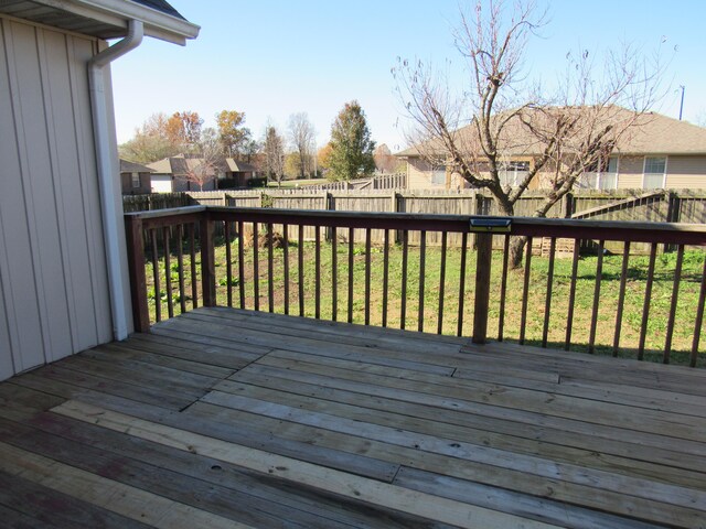 deck with a lawn