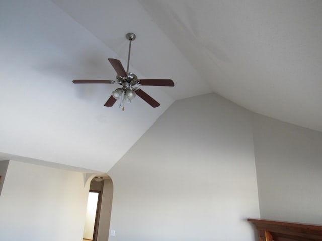 interior details featuring ceiling fan