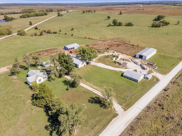 aerial view with a rural view