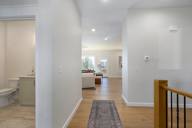 3940 E Ridgeview St, Springfield, MO 65809 - hall with recessed lighting and light wood finished floors