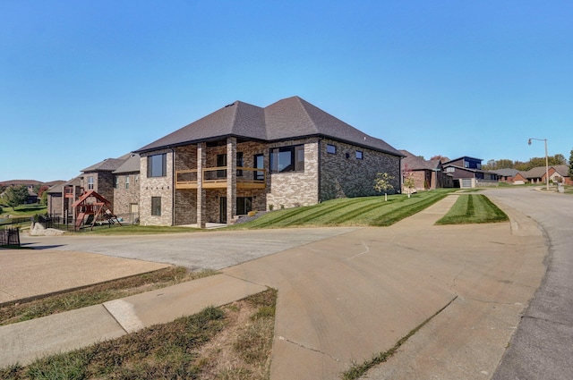 3940 E Ridgeview St, Springfield, MO 65809 - view of asphalt street with street lighting, a residential view, and sidewalks