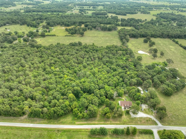 aerial view featuring a rural view