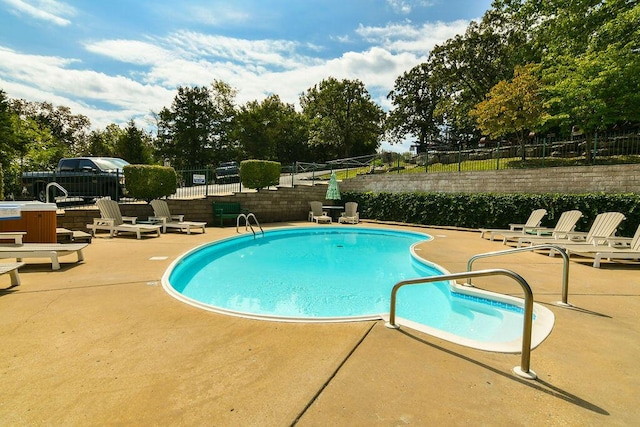 1007 Rocky Shore Ter, Kimberling City, MO 65686 - view of pool featuring a patio area, a fenced backyard, and a fenced in pool