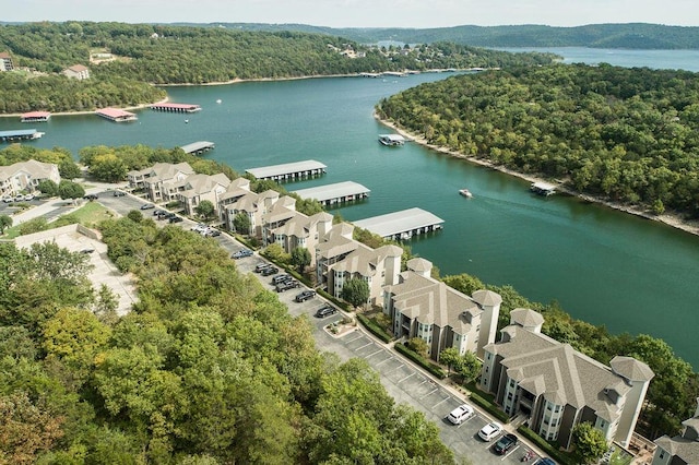 1007 Rocky Shore Ter, Kimberling City, MO 65686 - bird's eye view with a forest view and a water view