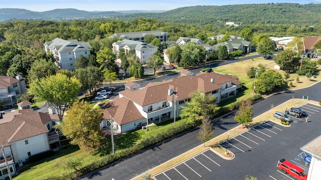 aerial view featuring a mountain view