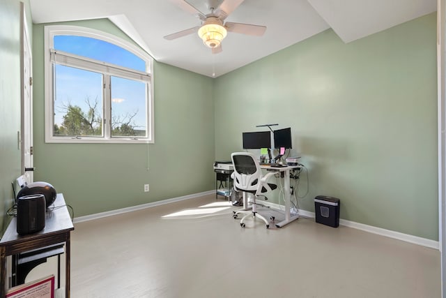 office with ceiling fan