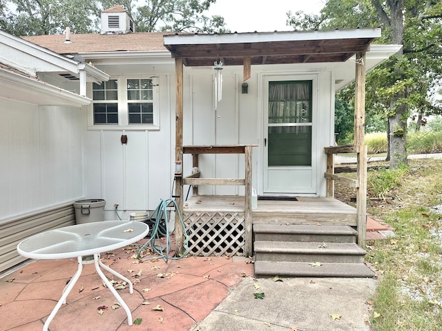 view of doorway to property