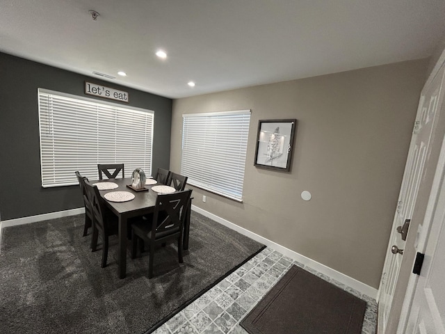 200 Meadow Ridge Ln Unit 6-2, Branson, MO 65616 - dining area with baseboards, visible vents, and recessed lighting
