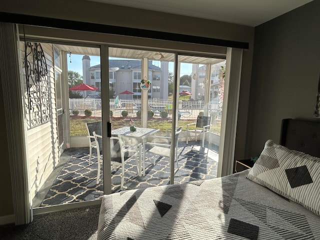 view of carpeted bedroom