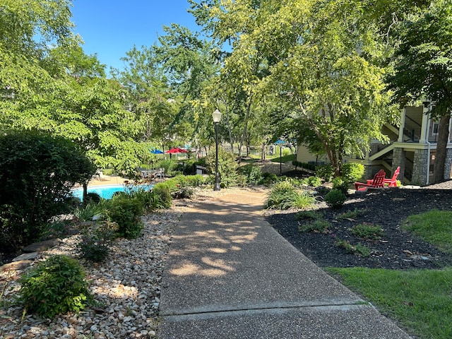 view of community featuring a pool