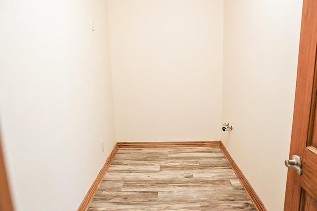 empty room featuring light wood-type flooring