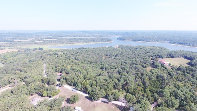 10520 County Road 237, Warsaw, MO 65355 - drone / aerial view with a wooded view and a water view