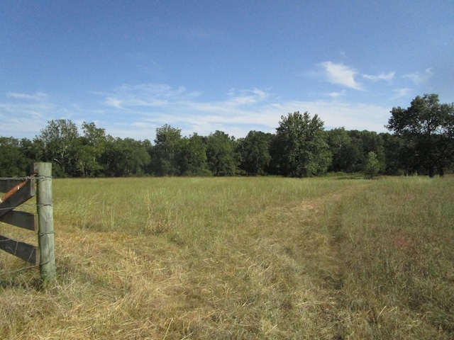 view of landscape featuring a rural view and a forest view