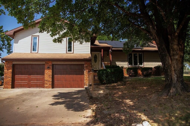 tri-level home with a garage