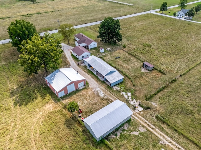 bird's eye view with a rural view