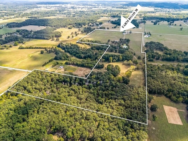 drone / aerial view featuring a rural view