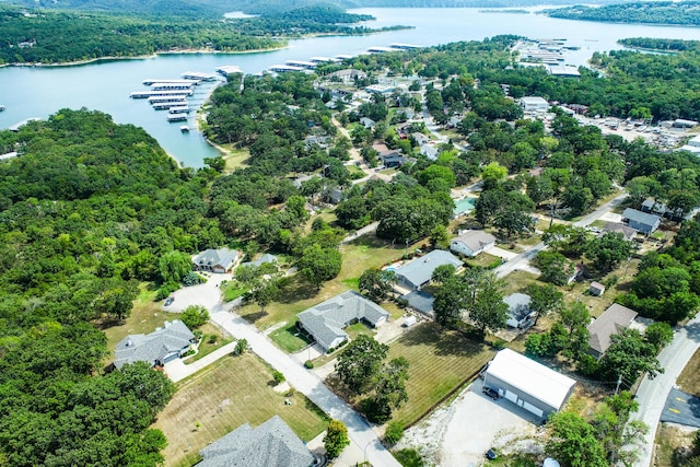 15 Bay Front Ln Apt A, Kimberling City, MO 65686 - aerial view of a large body of water and a forest