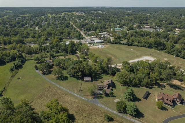 aerial view with a rural view