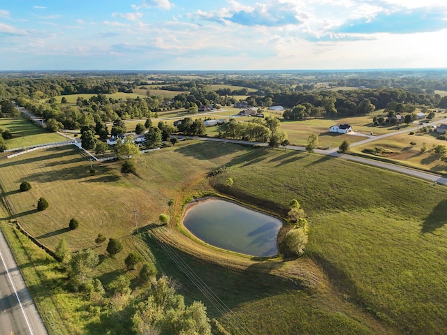 aerial view featuring a rural view