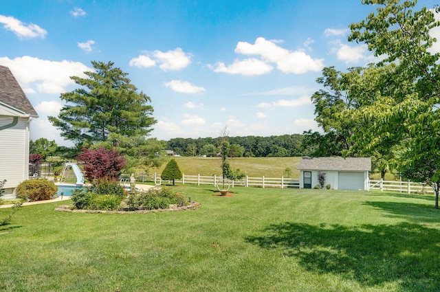 1568 Glossip Ave, Highlandville, MO 65669 - view of yard with an outbuilding and a view of countryside