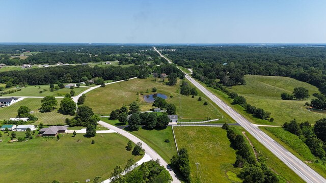 1568 Glossip Ave, Highlandville, MO 65669 - aerial overview of property's location with a large body of water and a forest