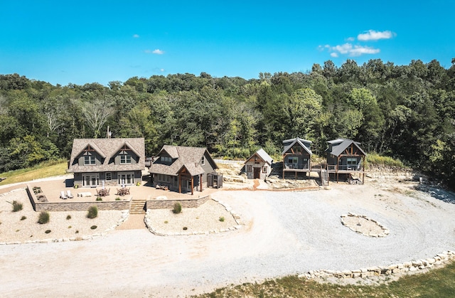 1326 Bald Eagle Dr, Galena, MO 65656 - aerial view featuring a forest view