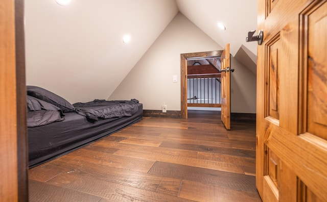 1326 Bald Eagle Dr, Galena, MO 65656 - bedroom with vaulted ceiling and wood finished floors