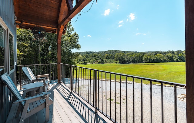 1326 Bald Eagle Dr, Galena, MO 65656 - balcony featuring a wooded view