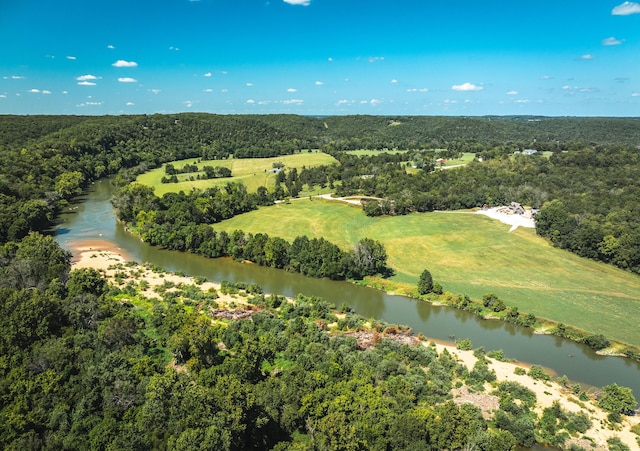 1326 Bald Eagle Dr, Galena, MO 65656 - birds eye view of property with a wooded view and a water view