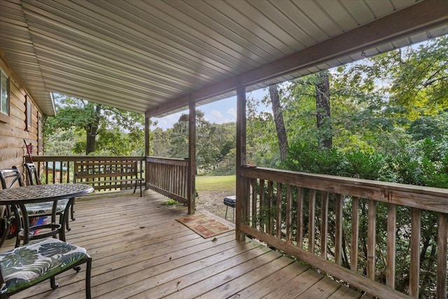 view of wooden deck