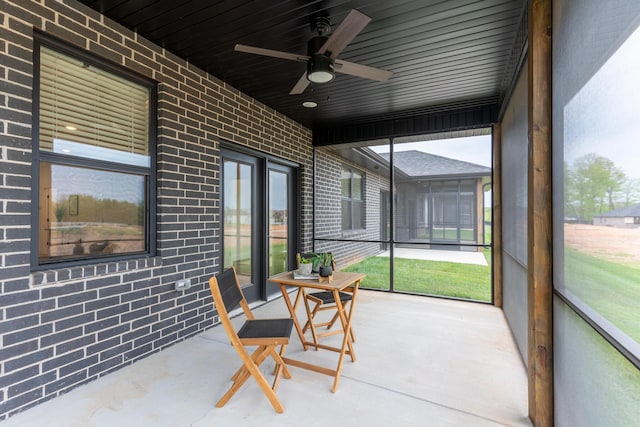 5955 S Farm Rd 163 203B, Springfield, MO 65810 - sunroom with a ceiling fan
