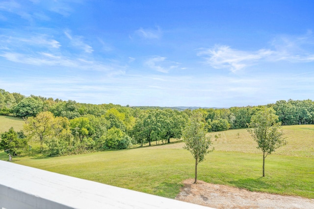 view of yard featuring a rural view