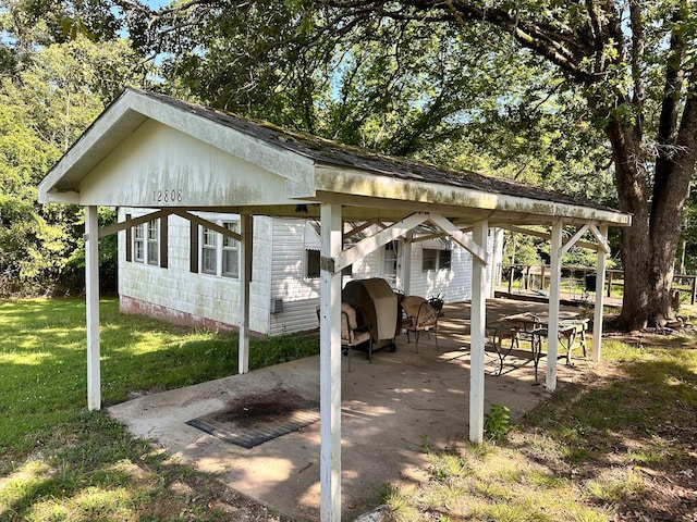 exterior space with grilling area