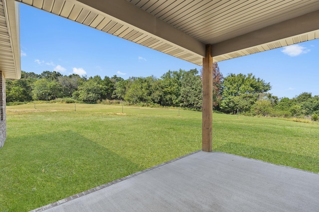 view of yard with a patio