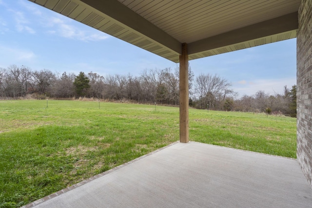 view of yard with a patio